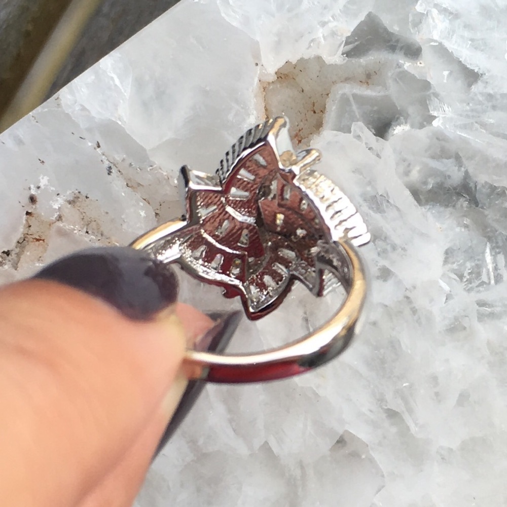 Multi Layer White Sapphire Rings - Picture 6 of 8